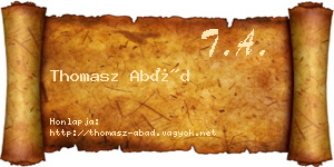 Thomasz Abád névjegykártya